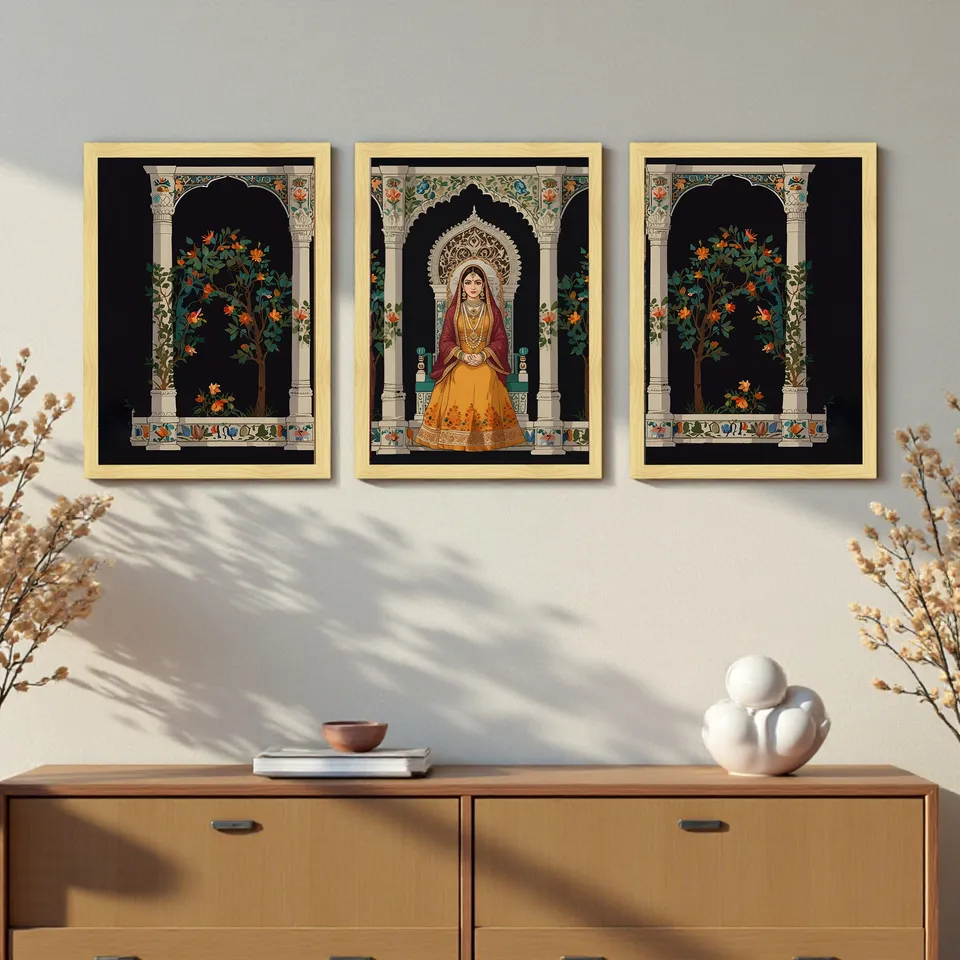 Divine Darbar Wall Art Collection - Set Of Three media 5
