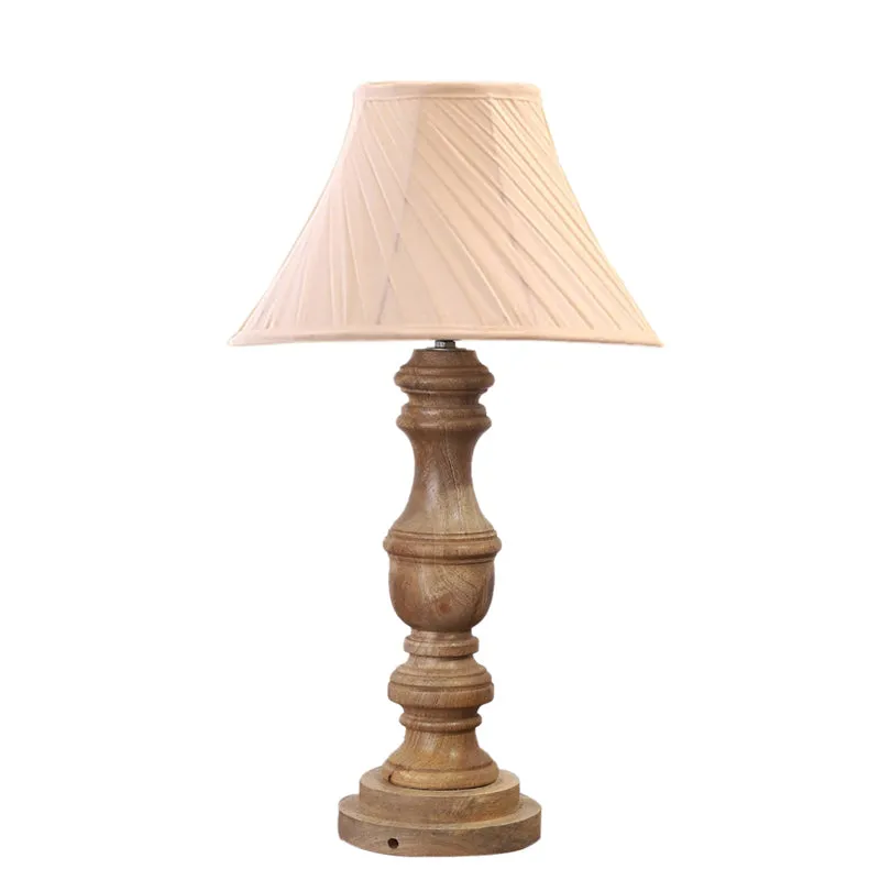 Twistra I Carve Wooden Table Lamp - Ivory,Brown media 6