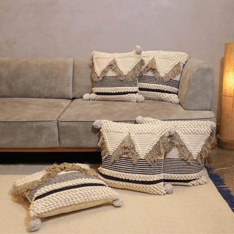 Wild Weave Tufted Cotton Cushion Cover - Set Of Five media 3