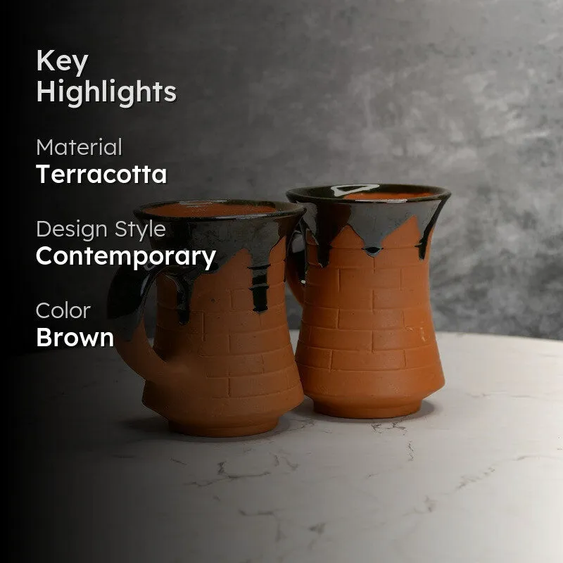 Ember Terracotta Coffee Mug (440 mL Each) - Set Of Two media 2