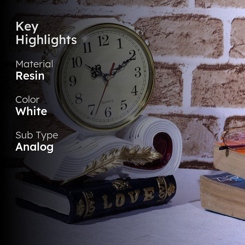 Love Script Clock - White media 2
