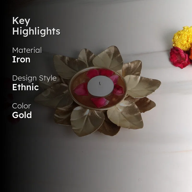 Pushpika Floral Urli - Gold media 2