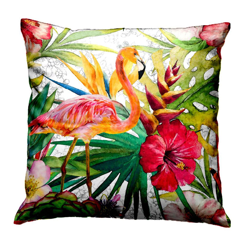 Tropical Flamingo Printed Cushion Cover Set - Set Of Three media 4