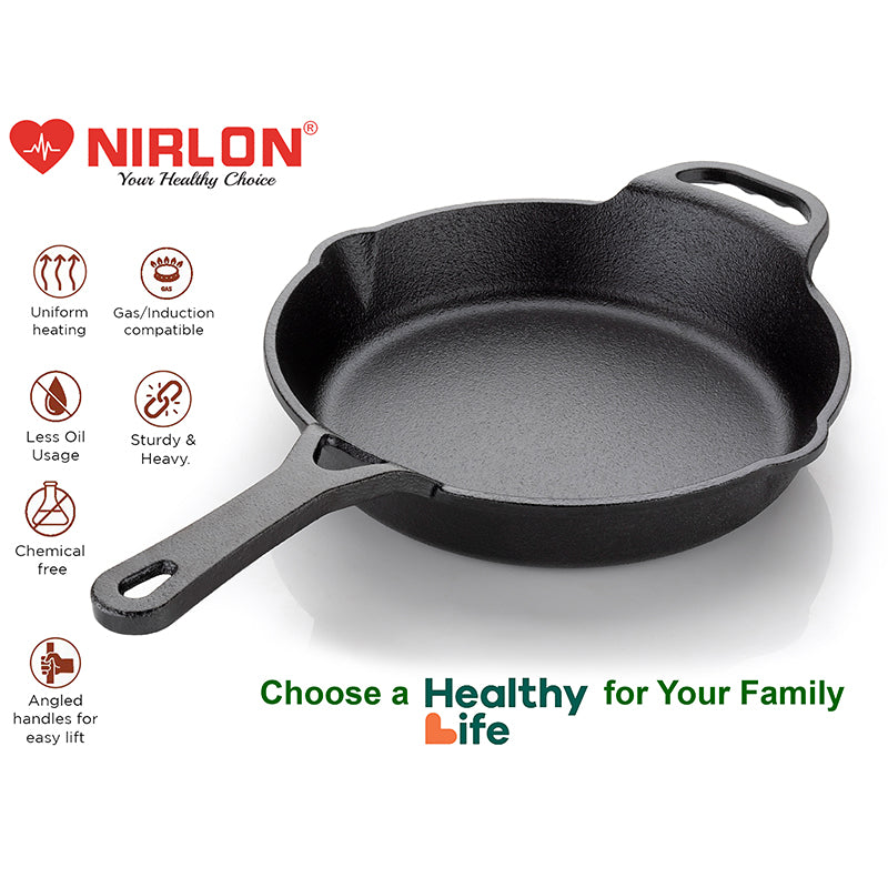 Nirlon Cast Iron Frying Pan media 4