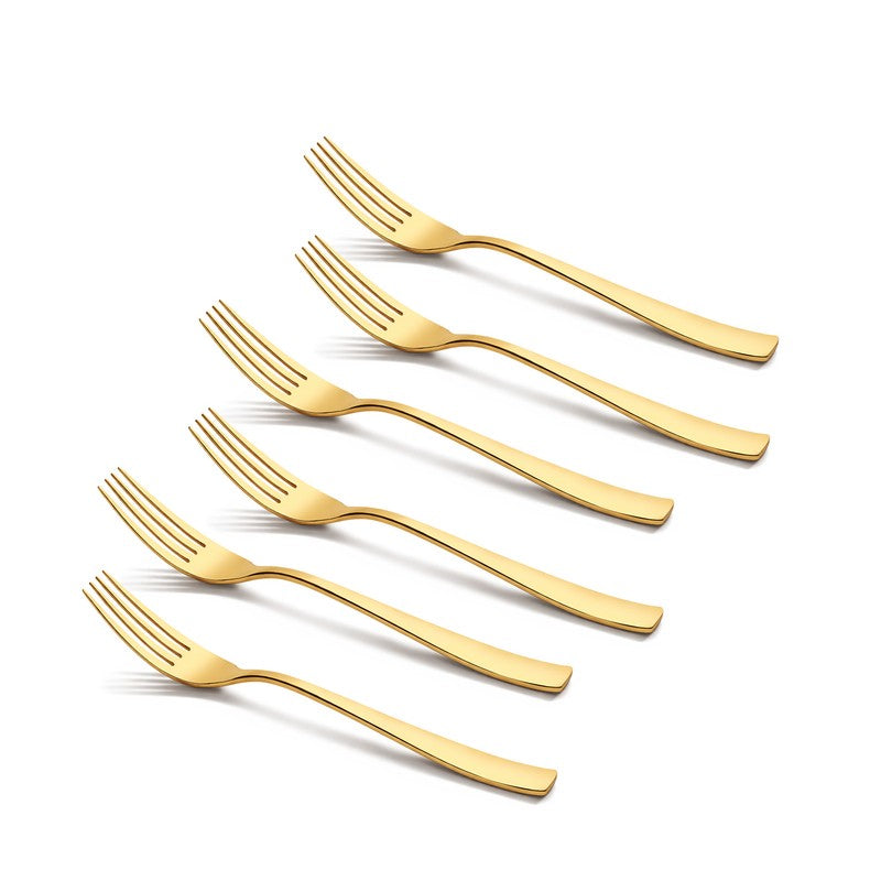 Caviar Stainless Steel Baby Fork Set - Set of Six media 3