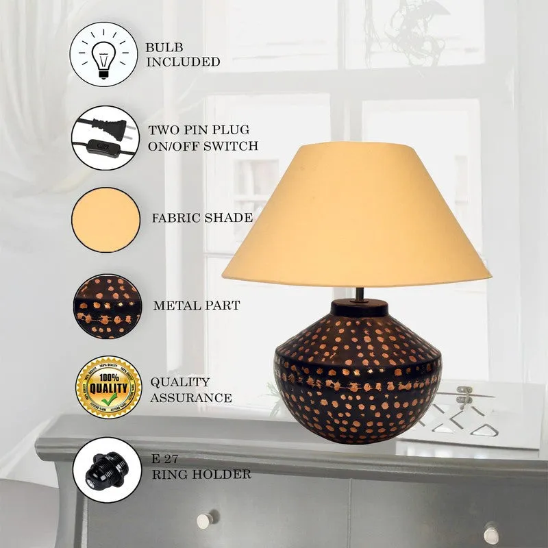 NeoGlow Futuristic Metal Table Lamp - Yellow,Brown media 6