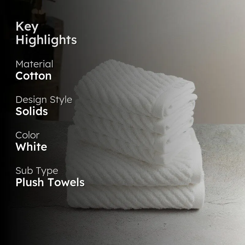 Nautica Riviera Soft Cotton Towel Set (White) - Six Piece Set media 2