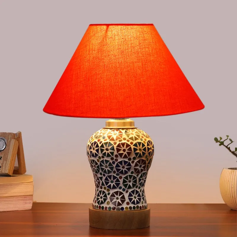 Solvra Wooden Table Lamp - Multicolor media 2