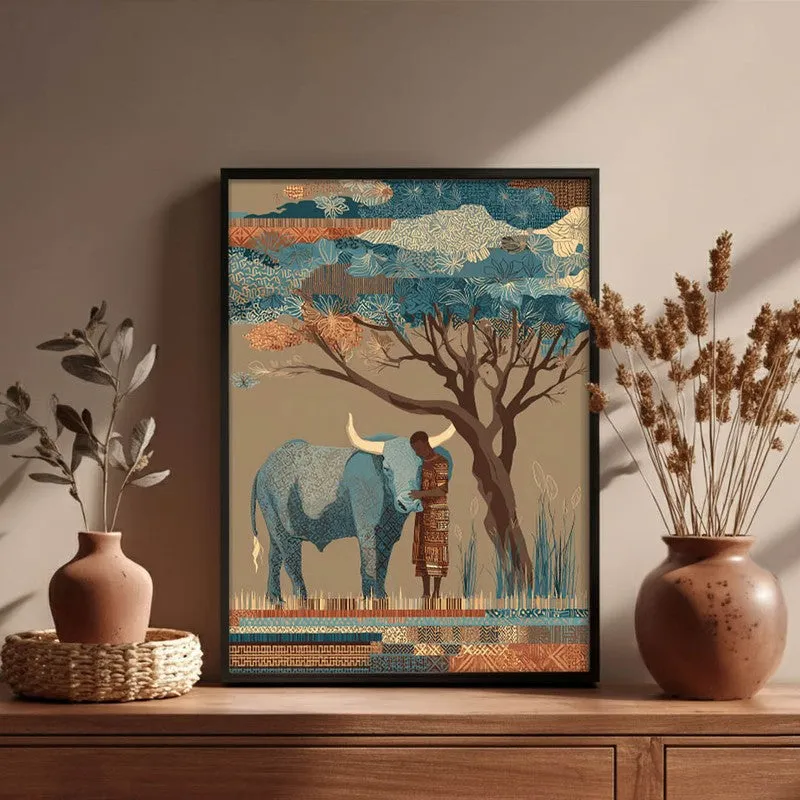 Prakriti Canvas Wall Painting With Black Frame media 6