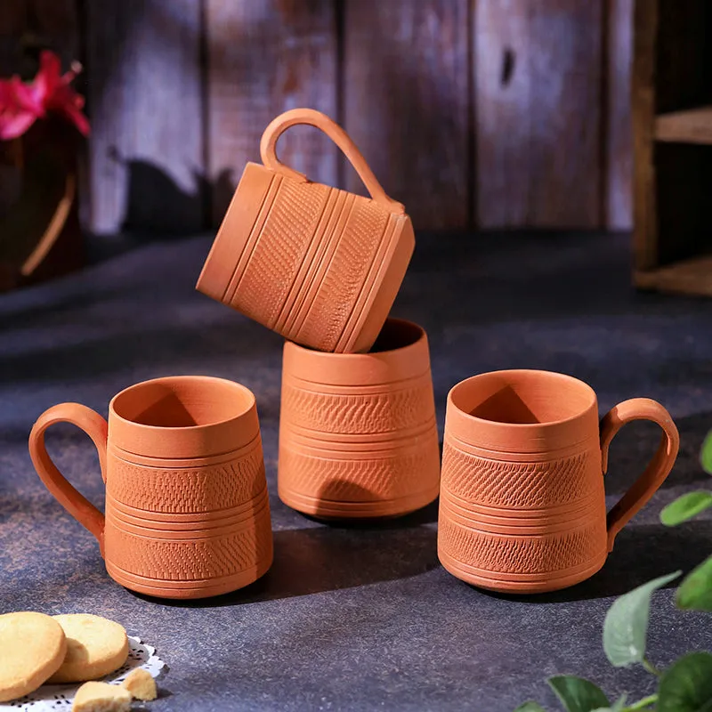 Niyati Terracotta Coffee Mug (250 mL Each) - Set of Four media 5