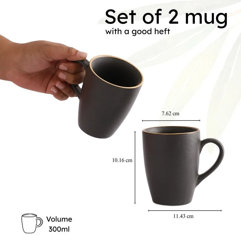 Matte Stoneware Coffee Mug (300 mL Each) - Set Of Two media 12
