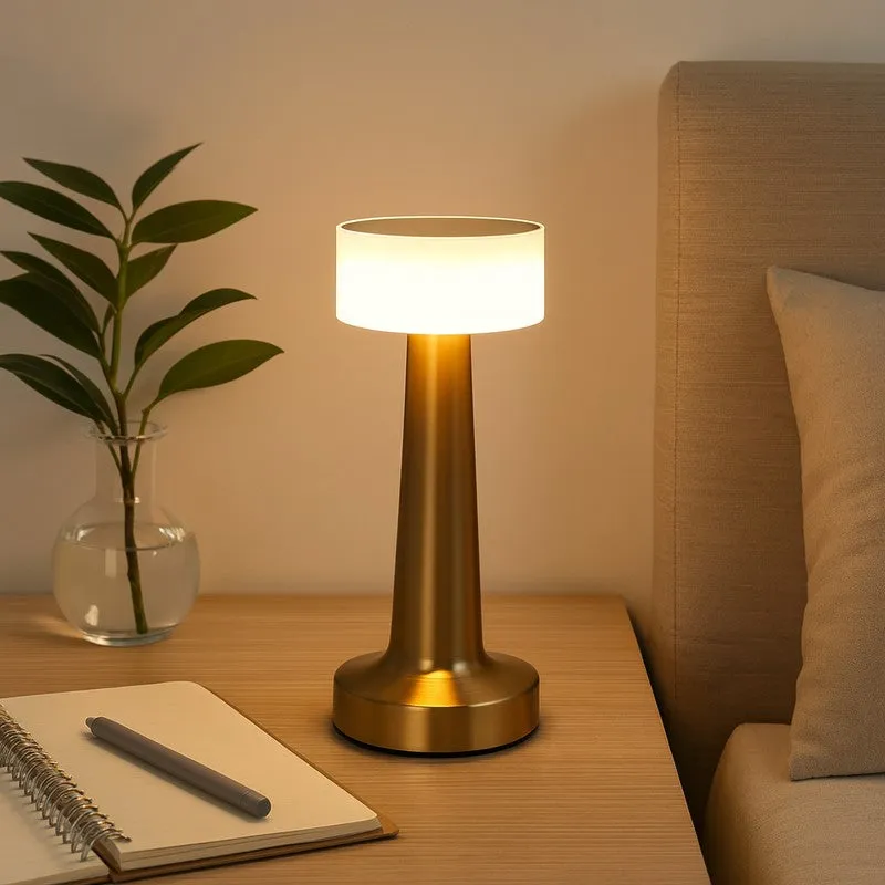Beamora Metal Table Lamp - Gold,White media 4