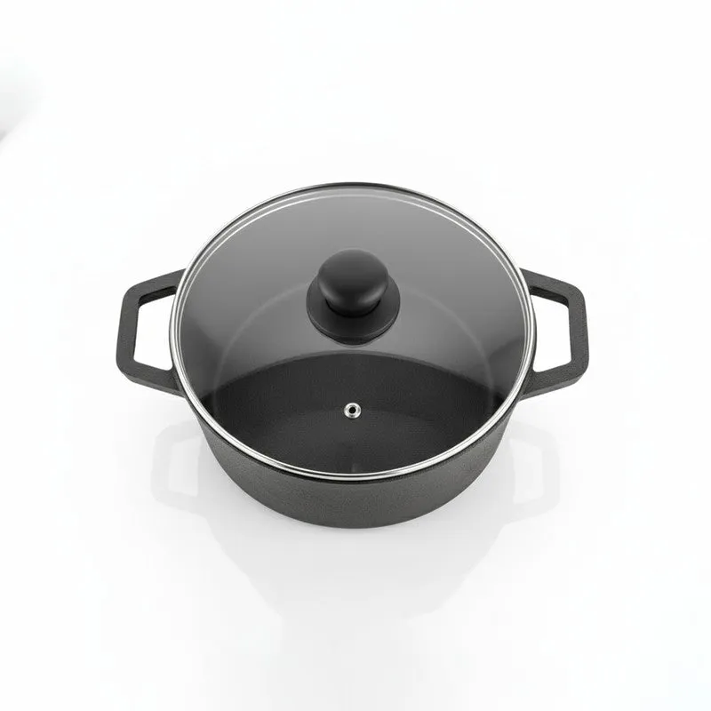 Durapot Cast Iron Cooking Pot With Glass Lid - 4700 ML media 4