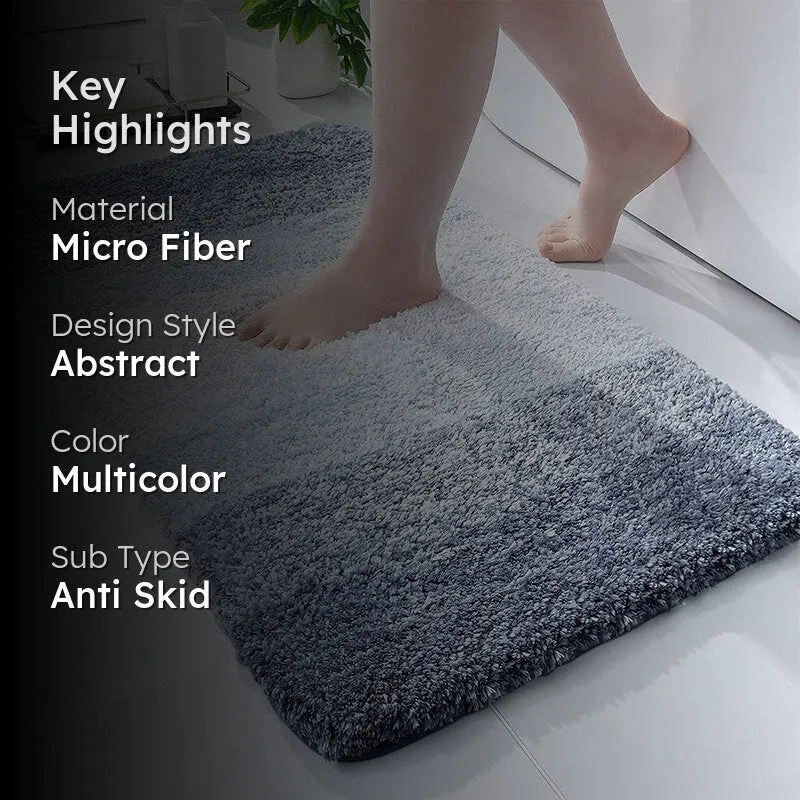 Elvira Anti Skid Striped Bath Mat media 2