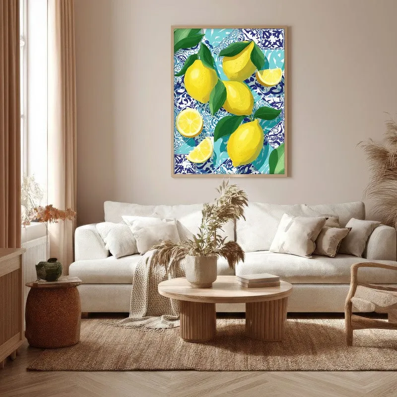 Limoncello Canvas Wall Painting - Brown Frame media 5
