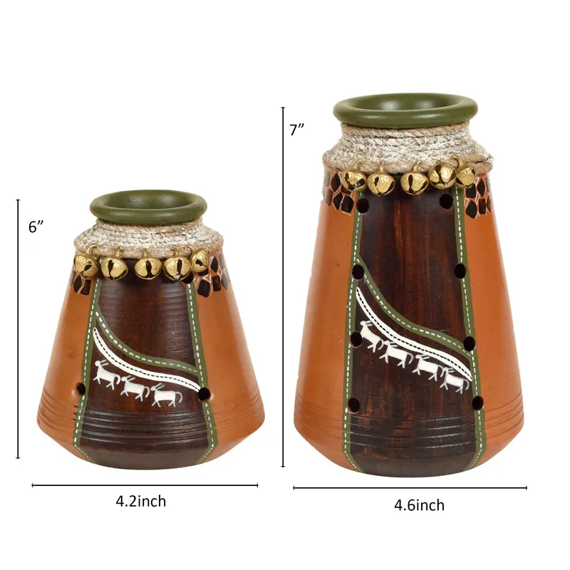 Anja Earthen Vase - Set Of Two media 6
