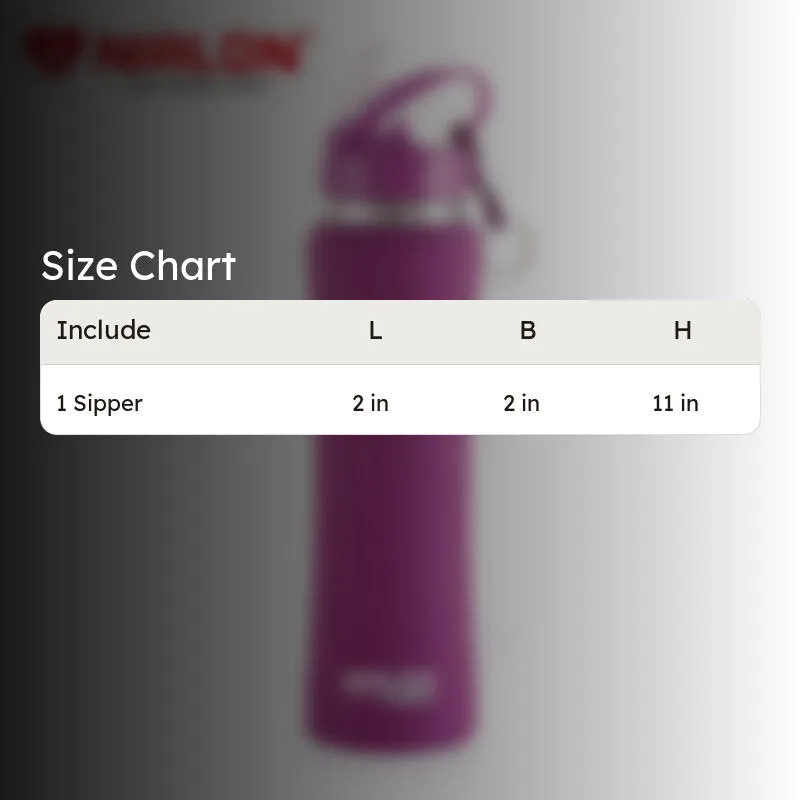 Valento Sipper Water Bottle (Violet) - 750 mL media 7