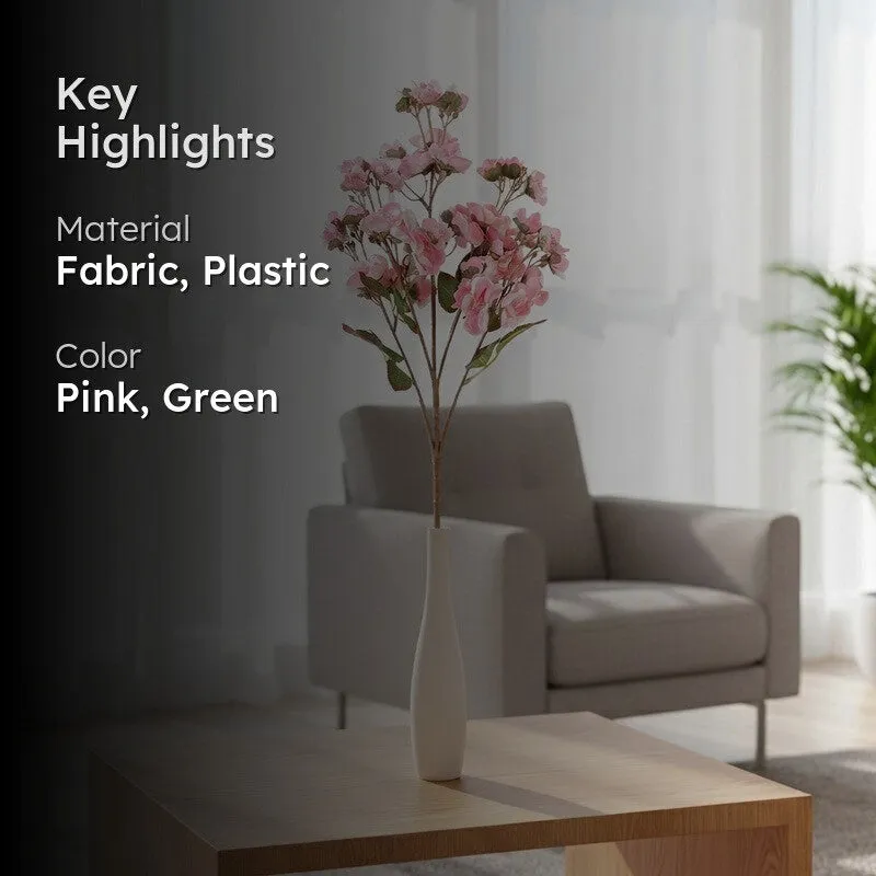Multiflora Meadow Artificial Flower Spray - Light Pink media 2
