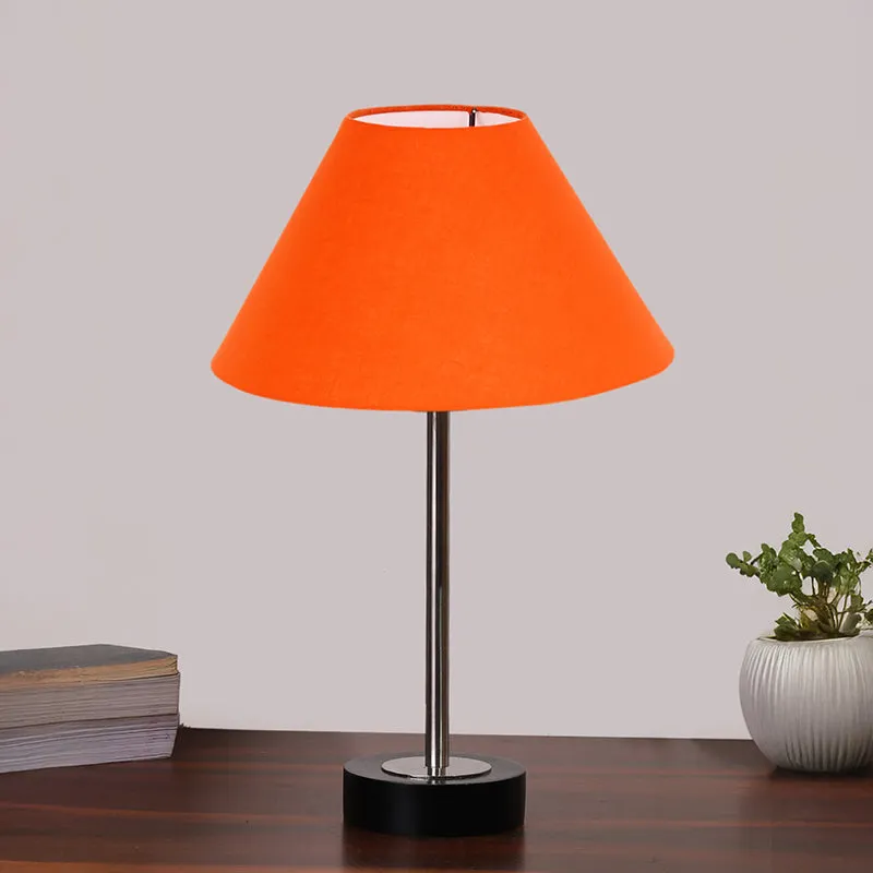 Cotin II Rodin Wooden Table Lamp - Orange,Silver,Black media 3