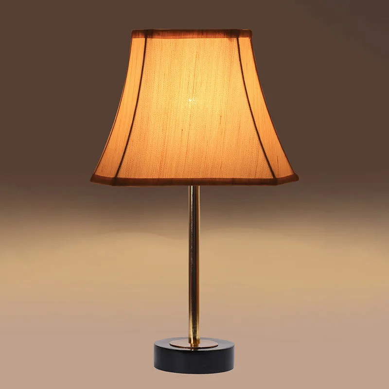 Ceylon Rodin Wooden Table Lamp - OffWhite,Gold,Black media 6