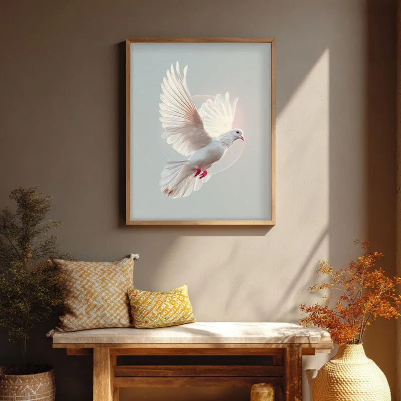 Spirit of Freedom Archival Paper Wall Painting With Brown Frame media 1