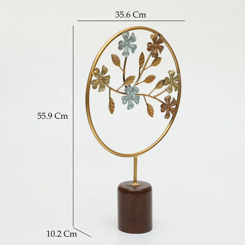 Sculpted Serenity Metal & Wood Showpiece media 5