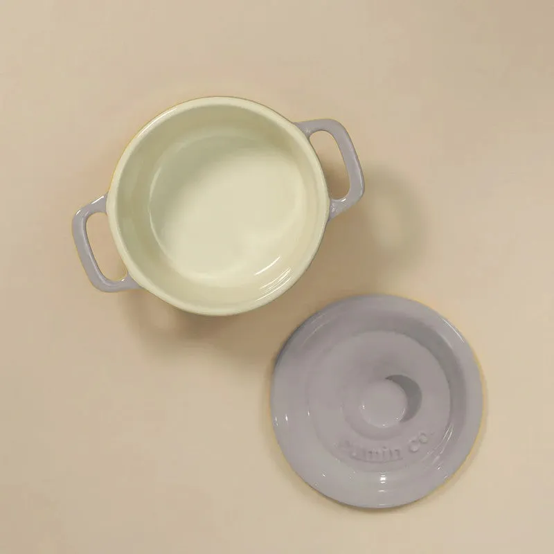 Cumin Co Ceramic Mini Cocottes (Grey/240 mL) - Set of Two media 4
