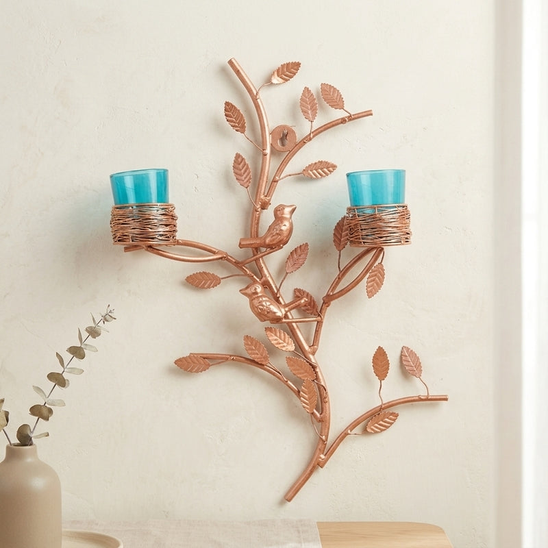 Cuprum Stem Candle Holder Votive - Azure