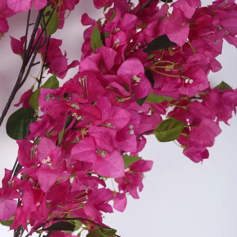 Faux Realtouch Purple Bougainvillea Plant With Black Plastic Pot - 5.2 Feet media 6