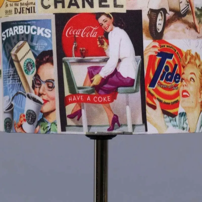 Classic Posters Fabric Table Lamp - Multicolor media 7