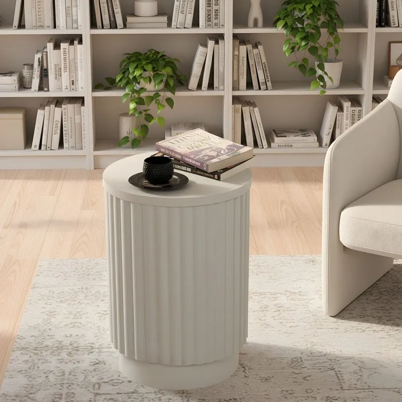Cynaro Side Table - White media 4