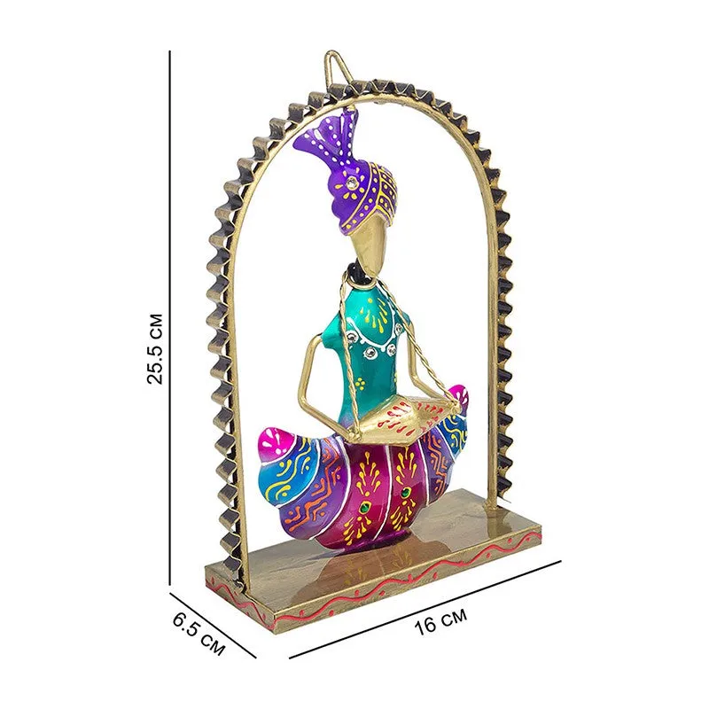 Folk Musician Wall Hanging - Purple,Red media 10