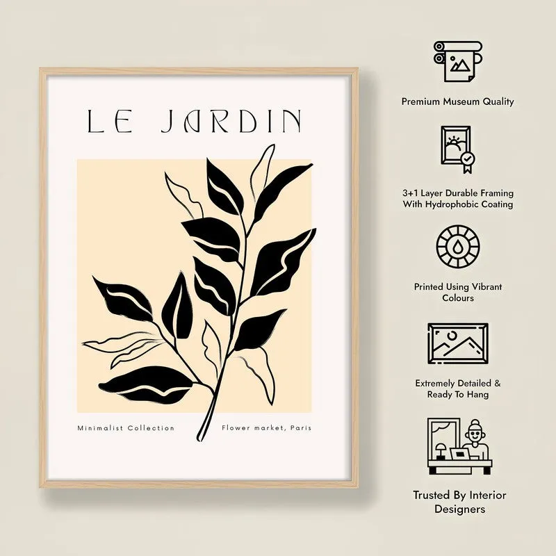 Foliage Canvas Wall Painting With Brown Frame media 9