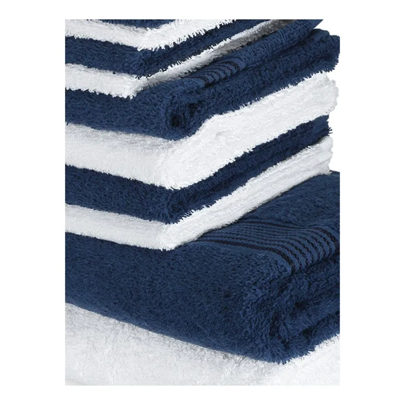 Comfora Towel Set (White,Blue) - Fourteen Piece Set media 7