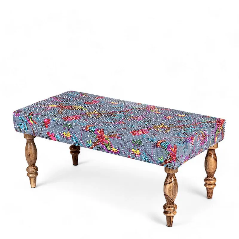 Daxor Sheesham Wooden Bench - Grey media 3
