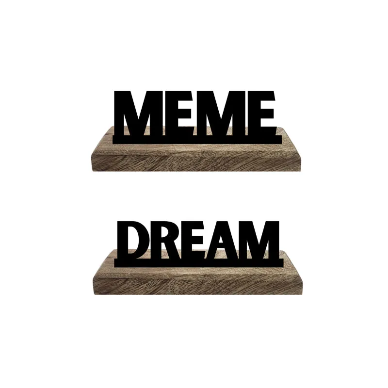 Meme Dream Typography Showpiece - Set Of Two media 4