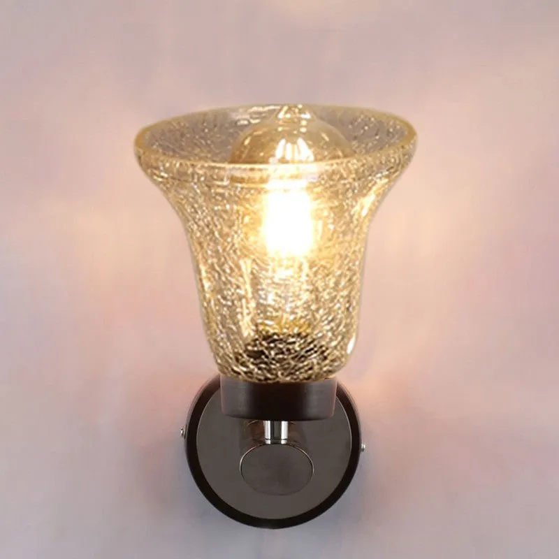 Aeris Crystal Flare Silver Base Glass Wall Lamp media 4