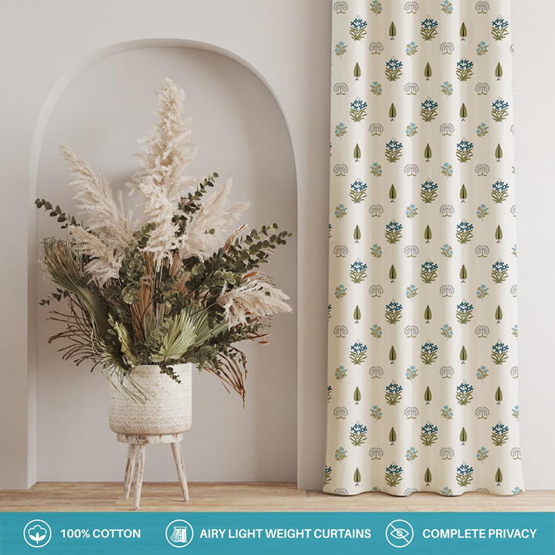 Urban Space Antaara Curtain (Blue) - Set Of Two media 3