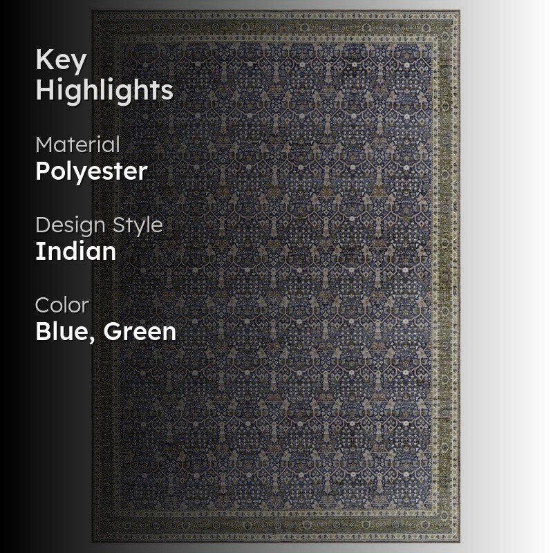 Sadie Ethnic Carpet - Navy Blue media 2
