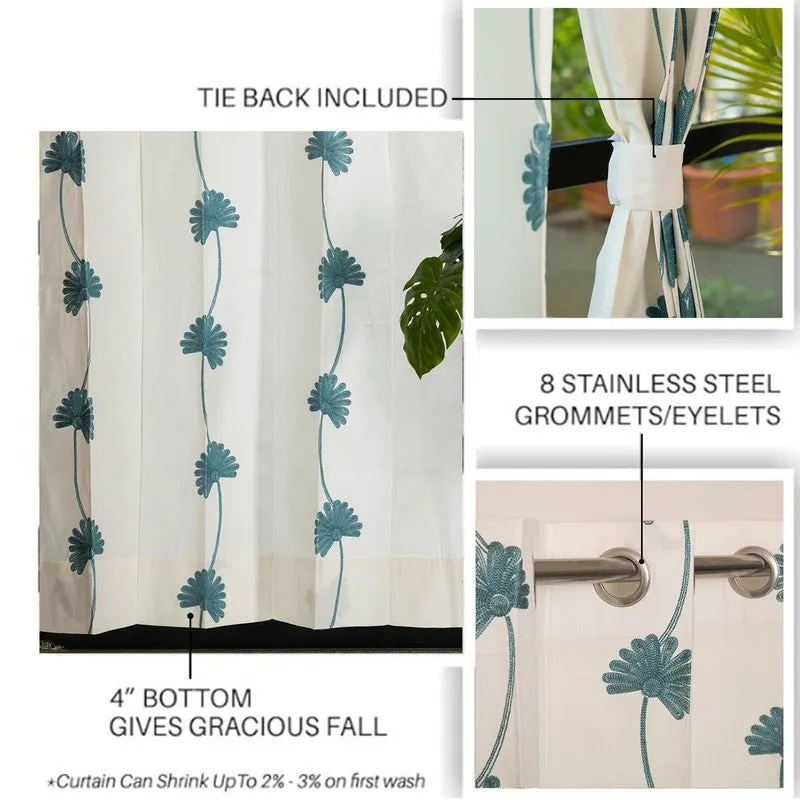 Aarohi Cotton Curtain - Dark Teal media 6