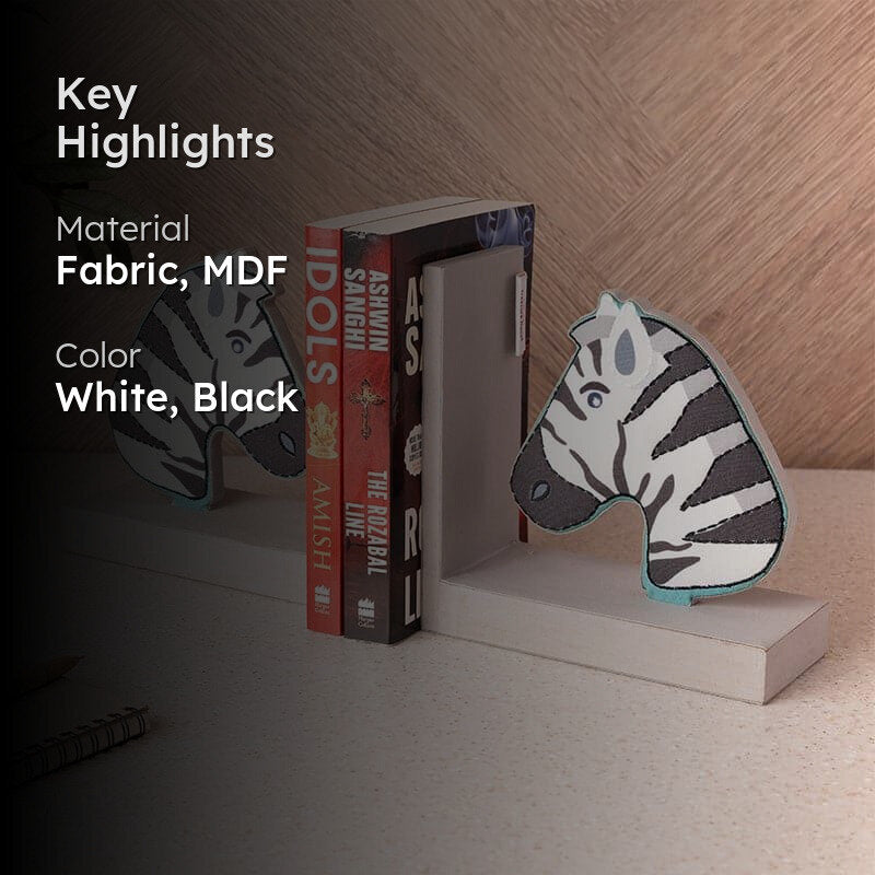 Zebro Book Ends (Zebra Collection) - Set Of Two media 2