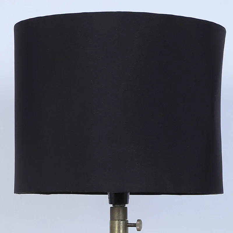 Urbane Fold Solid Tripod Mango Wood Table Lamp - Black,Brown media 4