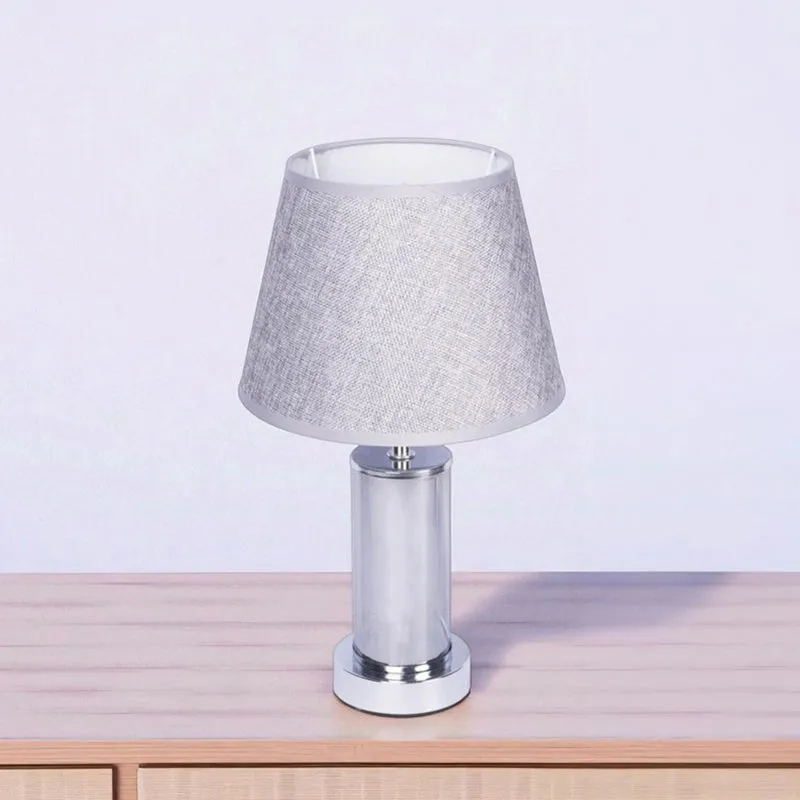 AarviDecor Sterling Classic Fabric Table Lamp - Grey media 5
