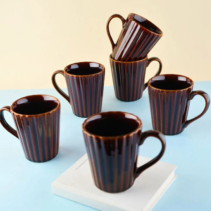 Listo Ceramic Coffee Mug (250 mL Each) - Set of Six media 4