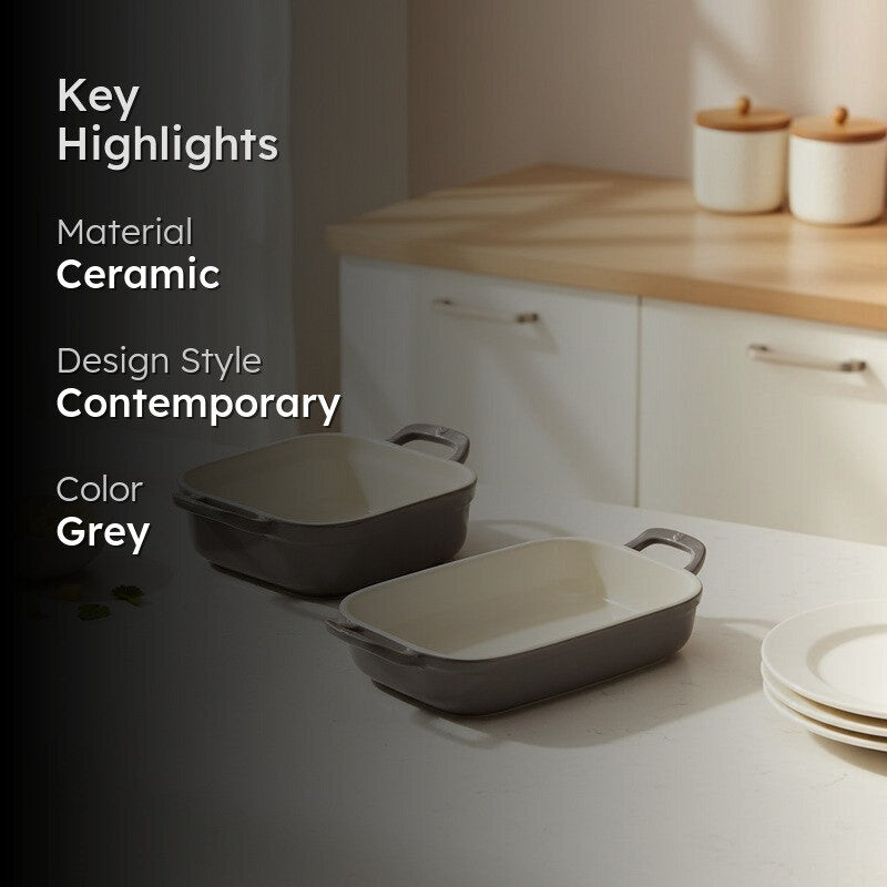 Cumin Co Ceramic Baking Trays - Grey media 2