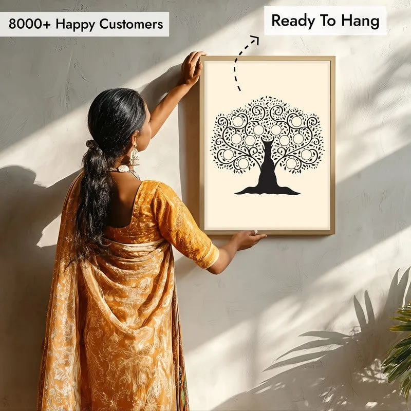 Kalpa Tharu Archival Paper Wall Art - Natural Brown Frame media 7