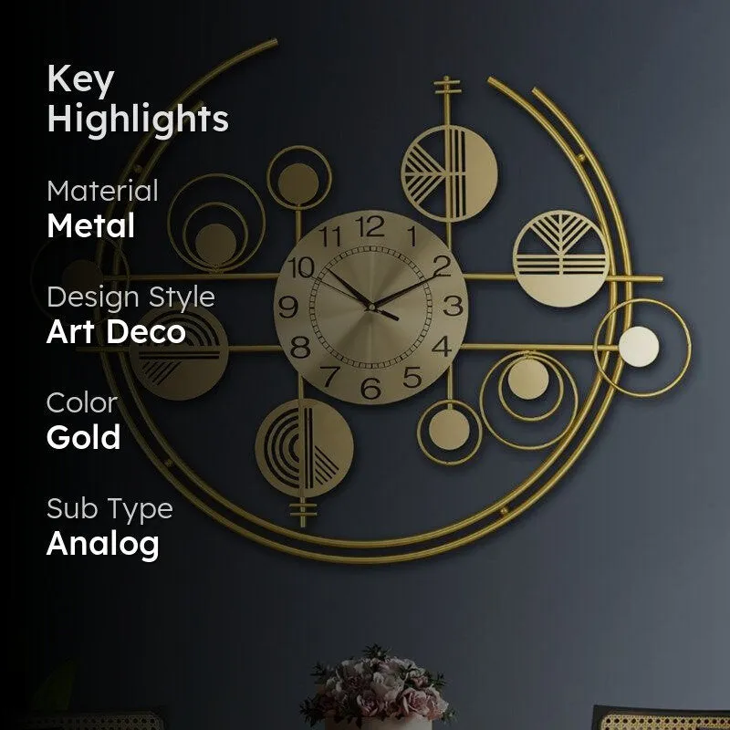 Celestia Modern Metal Analog Wall clock media 2
