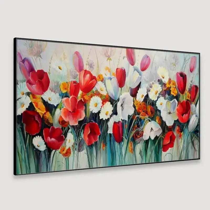 Whispers of Blush Canvas Wall Painting With Frame media 5