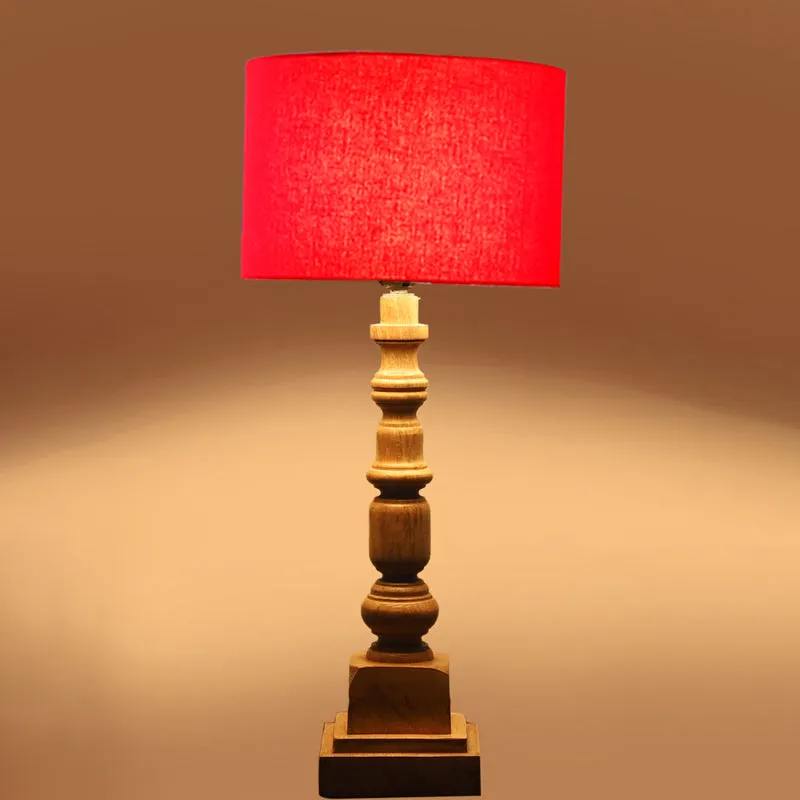 Cotin I Arbor Wooden Table Lamp - Red,Brown media 5