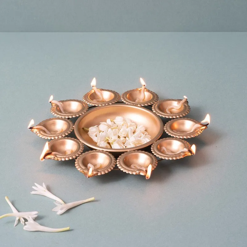 SwarnaJyoti I Metal Diyas media 1